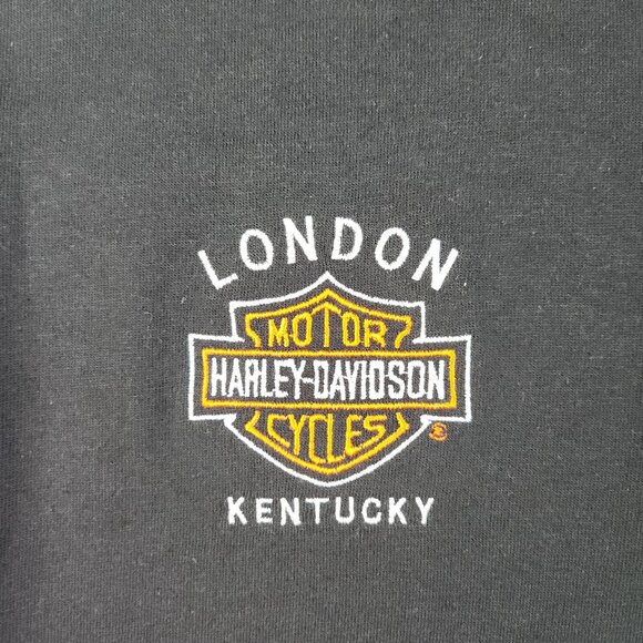 VTG Harley Davidson Polo Shirt Men's Extra Large Anvil Kentucky Bar & Shield USA - Picture 3 of 15